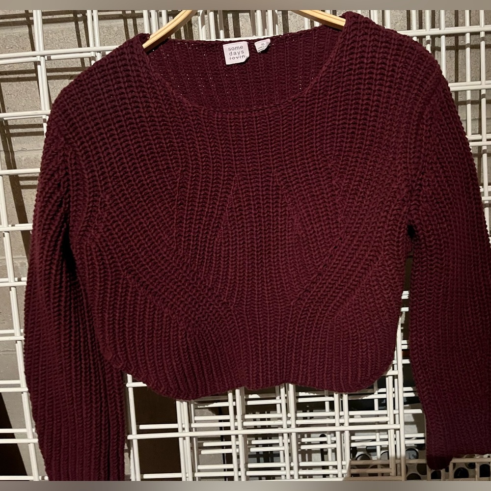 Oversized cropped sweater, Xs